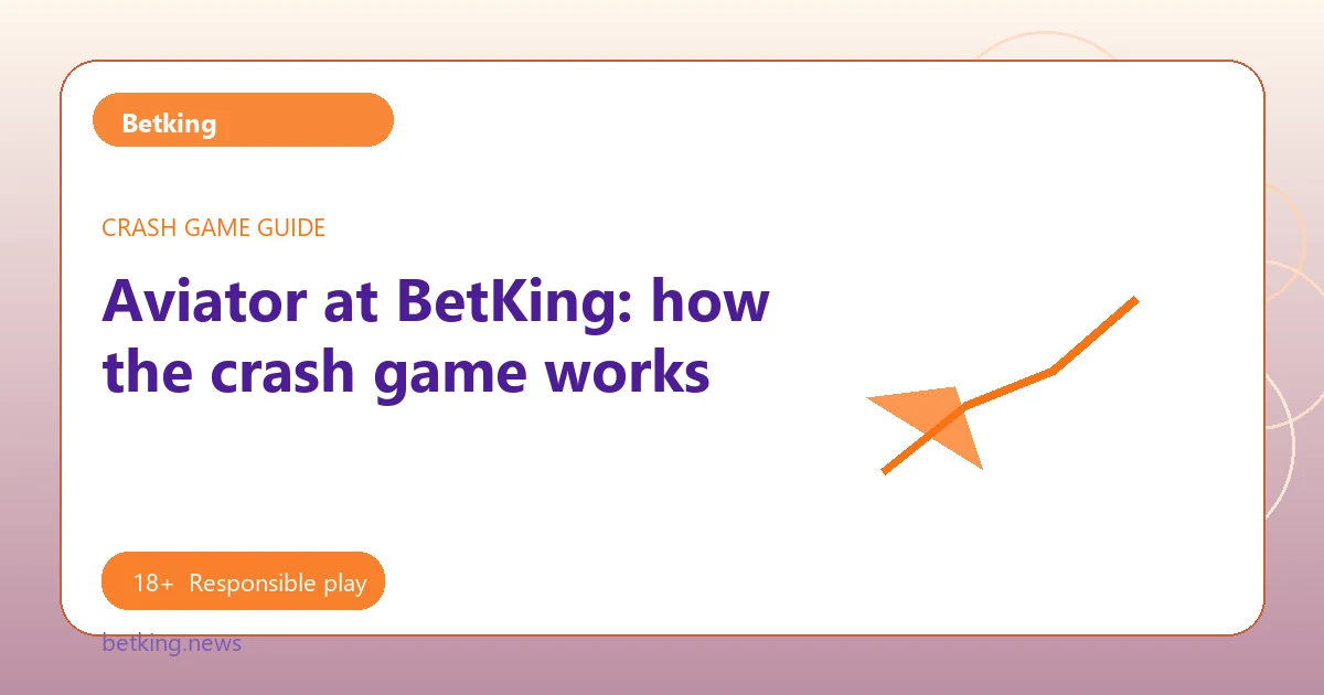 Aviator at BetKing: how the crash game works - Betking guide