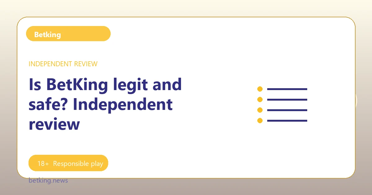Is BetKing legit and safe? Independent review - Betking guide