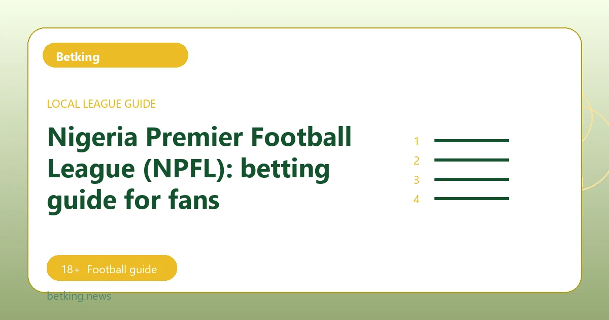 Nigeria Premier Football League (NPFL): betting guide for fans - Betking football guide